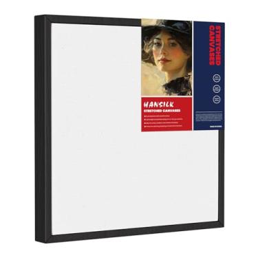 Imagem de Tela emoldurada em branco 10x10 - Arte de pintura DIY com moldura de madeira resistente, tela vazia moderna para pintar sua própria arte pronta para pendurar decoração de parede