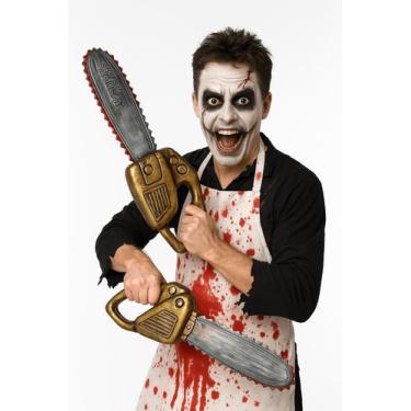 Imagem de Motosserra de Plástico Sangrenta Acessório Cosplay Halloween - Sulamer