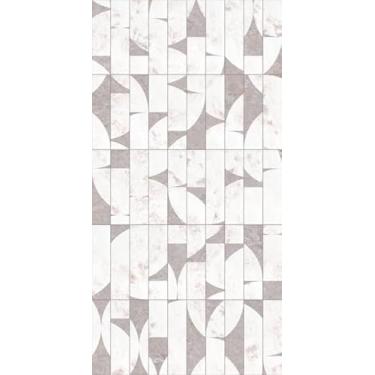 Imagem de Quadro Decorativo com Estampa Geometric Tile Mosaic Neutral Tones 40 x 40 Papel 1 unidade
