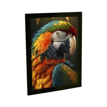 Imagem de Quadro Decorativo Arara Ilustração Foto Realista Decoração Poster Quarto Sala