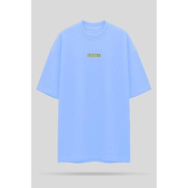 Imagem de Camiseta Oversized Shatark Pac Man - Azul Claro-Masculino