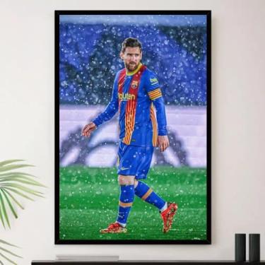 Imagem de Genérico, Quadro Messi Et Jogador Futebol Genio Decorativo A4 23x33cm