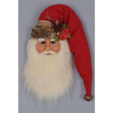 Imagem de Cabide de parede e porta de cabeça de Papai Noel na floresta de Natal