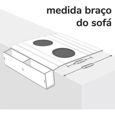 Imagem de Apoio De Copos E Controle Para Braço Sofá Mdf - Grêmio