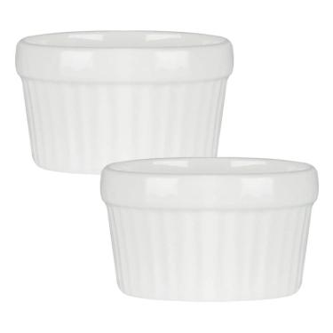 Imagem de 2 Ramekin De Porcelana Classic Branco 6Cm X 4Cm Lyor