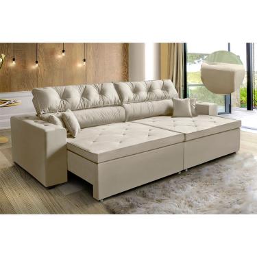 Imagem de Sofá New Austin  2,02 m Retrátil com Molas Veludo Light -Ws Estofados