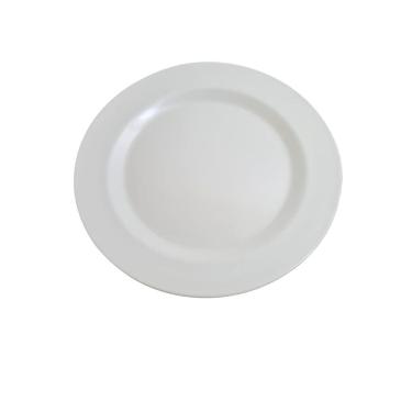 Imagem de Prato Redondo De Melanina Branco Linha Festa 22Cm- Kit 10Un
