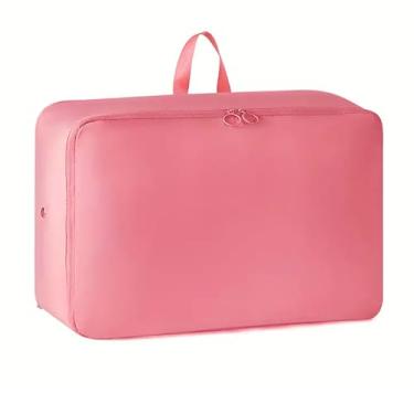 Imagem de Organizador Bolsa de Compressão Para Malas de Viagem Guarda Roupas e Closet Porta Edredom E Roupas (Rosa)