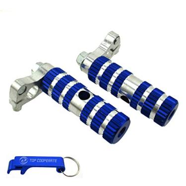 Imagem de TC-Motor Racing Pegadores de apoio para pé para a maioria dos chineses 2 tempos 47 cc 49 cc Mini Moto Pocket Bike MTA1 MTA2 e assim por diante (azul)