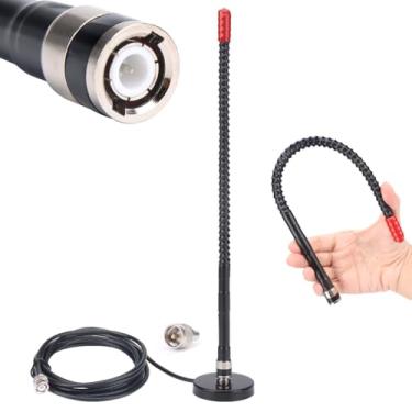 Imagem de Arridioter CB Radio Antenna Whip Soft 27MHz Magnetic Mount CB Kit de antena CB com adaptador macho PL259 BNC compatível com Cobra Uniden Midland Maxon carro móvel caminhão veículo portátil rádio CB