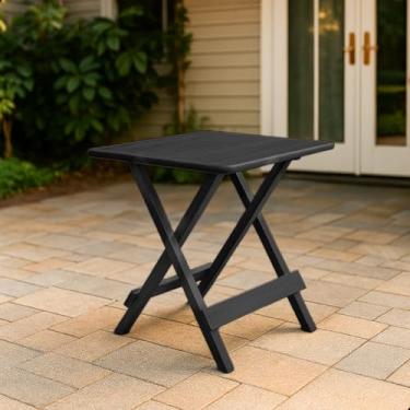 Imagem de Mesa 70x70 Dobrável Madeira Maciça Bar Restaurante Imbuia (Preto)