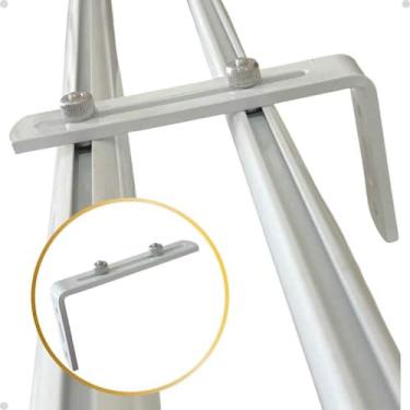 Imagem de Kit Suporte Arona Varão Suiço Duplo Deslizante L Cortina Wave 19 ou 28