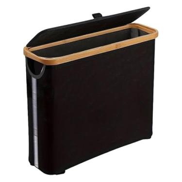 Imagem de FytStycale Cesto de Armazenamento de Papel Higiênico, Recipiente Dobrável, Organizador Prático Que Economiza Espaço, Suporte para Vasos Sanitários, Brinquedos, B, Preto, Tamanho real