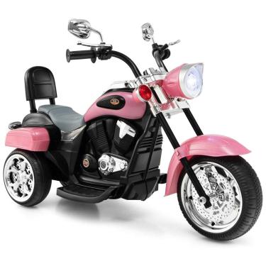 Imagem de Moto Elétrica Infantil HONEY JOY a Bateria 6V 3 Rodas com Sons e Luzes, Idade Rec 3 a 5 Anos, Vermelha