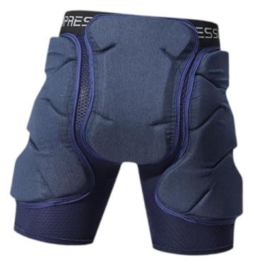 Imagem de oshhni Shorts acolchoados, protetor de cóccix, roupa esportiva, proteção 3D para esqui, patinação no gelo, snowboard, L