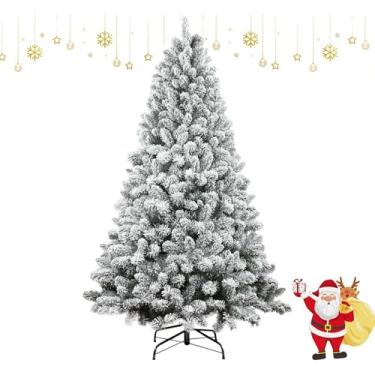 Imagem de BEMMY Árvore De Natal, 1.8m 1000 Galhos Árvore de Natal Artificial Flocada de Neve. A única Loja Autorizada "Bemmy-BR"