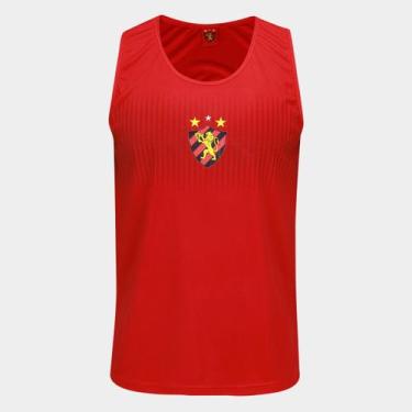 Imagem de Camiseta Regata Sport Recife Dry Mirror Masculina - SPR, Vermelho, M
