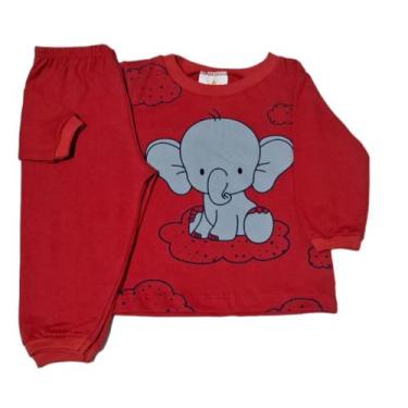 Imagem de Conjunto Roupa Bebê Menino de frio meia estação - Sem Marca, Vermelho,