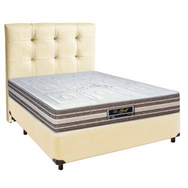 Imagem de Kit Cama Box + Cabeceira + Colchão Casal Molas Ensacadas - Legriff - Sankonfort