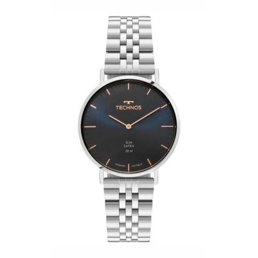 Imagem de Relógio Technos Masculino Ref: 2025luh/1a Slim Prateado