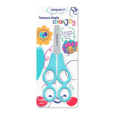 Imagem de Tesoura escolar dupla sem ponta Tandem Color Joy - Leonora