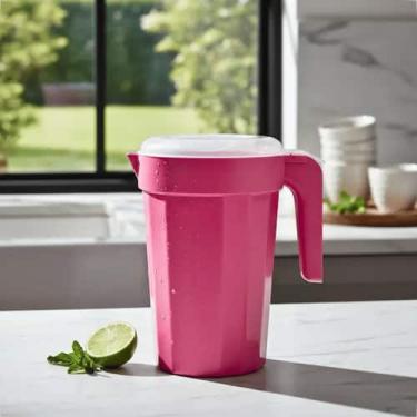 Imagem de Jarra Plástica 2 Litros Com Tampa Cristal Para Suco Água e Bebidas - G