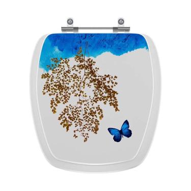 Imagem de Assento Sanitario Decorado Borboleta Onix para vaso Onix