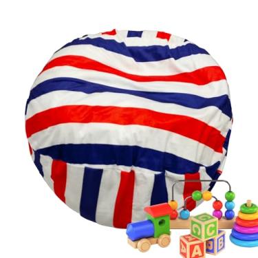 Imagem de Cadeira para Armazenar Brinquedos de Pelúcia - Cadeira Organizadora De Bonecas De Pelúcia Com Zíper | Assento Porta Brinquedos Puff,Para Quarto de Crianças, Cantinho de Leitura, Sala de Estar,