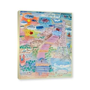 Imagem de Moldura de champanhe. Impressões Raoul Dufy, (belo cenário 30), pôster de viagem vintage, arte impressionista, imagem de arte de parede em tela para decoração de casa. 30 x 40 cm-11,8 x 15,7 pol