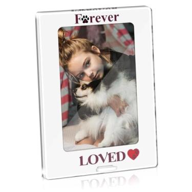 Imagem de Porta-retrato Forever Loved Pet Memorial Display 10 x 15 cm, presentes de simpatia para perda de cachorro ou gato, moldura para fotos de lembrança de animais de estimação