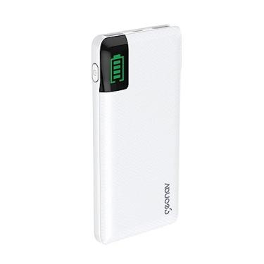 Imagem de Geonav Power Bank, Carregador Portátil Universal 10.000mAh, 2 portas USB + 1 porta USB-C, Led Indicador de bateria, PB10KWT, Branco