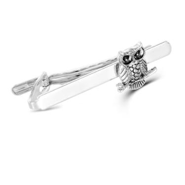 Imagem de Abotoaduras prateadas elegante prendedor de gravata elegante acessório clássico presente para ele