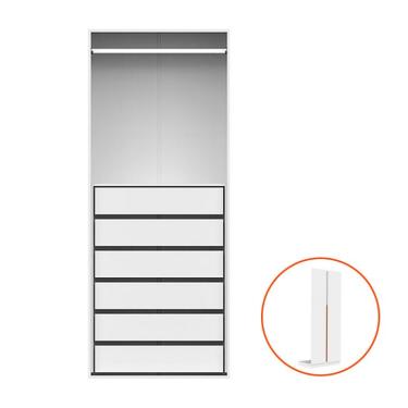 Imagem de Guarda-Roupa Modulado com Cabideiro New Tuyo 2 Portas Articuladas Branco e Itapuã 90 cm