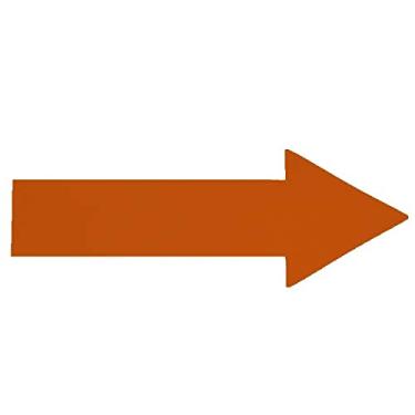 Imagem de Seta de marcação de piso resistente DuraMark, resiste ao tráfego de empilhadeiras, corredores de alto tráfego, armazéns e zonas de trabalho, setas laranja de 25 cm para organização enxuta 5S (pacote