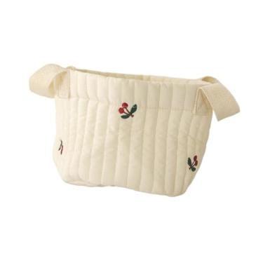 Imagem de menolana Cesta de fraldas para bebês, organizador de fraldas, portátil, versátil, organizador de trocador, cesta de armazenamento para camping, ambientes, Cereja Pequena