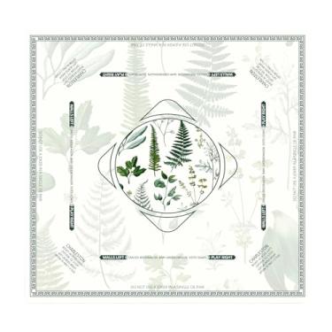 Imagem de Idocolors Mahjong Mat with Play Rule - Durable Mahjong Table Cover with Floral Design, Mahjong Accessories Gifts for Women, Game Mat for Mahjong and Board Game with Storage Bag (Green_A)