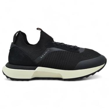 Imagem de Tenis Aramis Masculino Icon Light Casual Knit Slip On Macio, Preto, 41