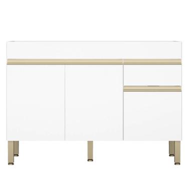 Imagem de Balcão Gabinete Para Pia Sem Tampo 120cm Lina K02 Supremo - Mpozenato