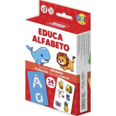 Imagem de Jogo de Cartas Educa Alfabeto 34 Cartas - GGB PLAST