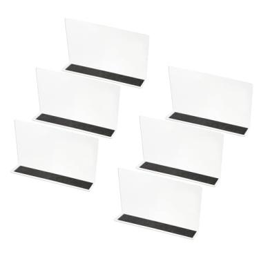 Imagem de PATIKIL Pacote com 6 divisórias de prateleira para organização de armários, 7,9 x 1,57 x 1,57 x 4,7 separador magnético de acrílico prateleiras de armário de cozinha bloqueador sob a cama para quarto