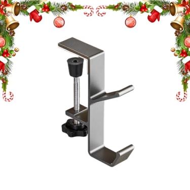 Imagem de Suporte de guirlanda 2 em 1 para lareira e guirlanda de cornija para decorações de Natal (cinza)