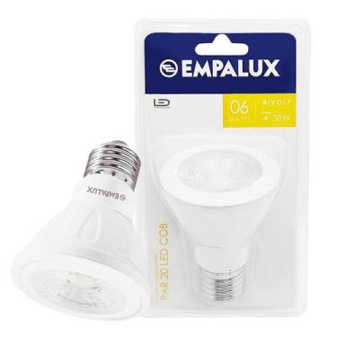 Imagem de Lâmpada Par 20 Led Cob 6W E27 Bivolt Cor Amarela - EMPALUX, 110V/220V