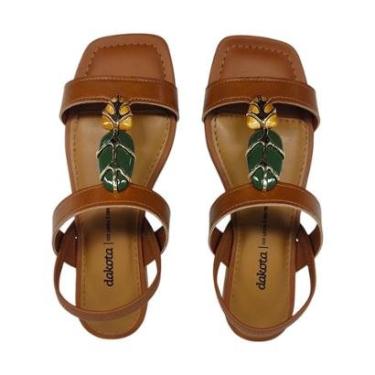 Imagem de Sandália Rasteira Feminina Calce Fácil Com Pedrarias Chic Confortável Dakota Y9611-Feminino