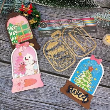 Imagem de Alinacutle Cortado Dies Fogos de artifício/Natal Caixa de contagem regressiva de corte de metal cortado para embalagem de presentes, artesanato de papel feito à mão, faça você mesmo, festival de