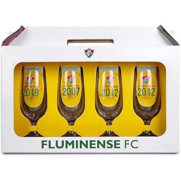 Imagem de Kit Com 4 Taças Do Fluminense Oficial Allmix - 300ml - All Mix