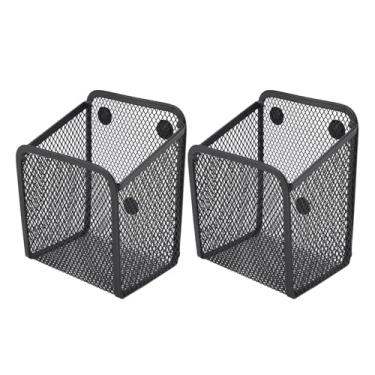 Imagem de SALALIS Suporte Magnético para Caneta de Geladeira, Organizador de Malha Industrial Resistente para Casa, Escritório, Cozinha, Escola, Com 3 ímãs de Geladeira, Quadro Branco, Quadro Branco, (1 (2