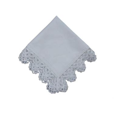 Imagem de Guardanapo Com Renda Branco Pérola 45x45cm