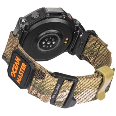 Imagem de DAVILANE Pulseira de substituição compatível com Amazfit T-Rex 3, pulseira de relógio de nylon resistente com design de gancho G e crachá