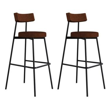 Imagem de Banqueta Alta Stout Ae: 100 / Aa: 75cm C/02 Un. Bqst7510.2 Courino Whisky