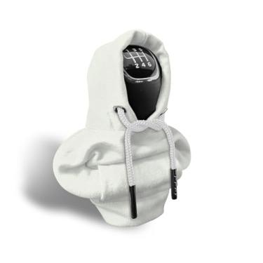 Imagem de HQRNYP Moletom com capuz de mudança de marcha, capa de câmbio de marcha, mini moletom com capuz para câmbio de carro, acessórios universais de interior automotivo protetor de manete de carro decoração